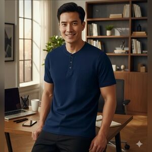 CLUB ROOM Men's Solid Henley T-Shirt